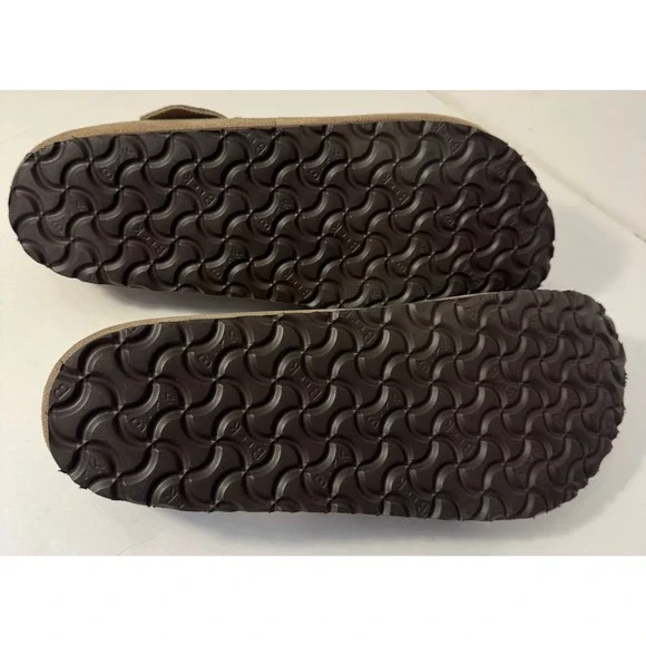 Birkenstock London BS Suede Leather Clogs Men 11 Taupe Closed Heel Shoe NEW